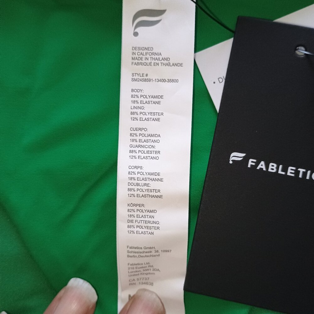 NWT Fabletics Swimwear Bikini Bottom Verde Size Med - Picture 3 of 5